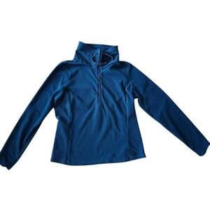 REI Teal Quarter-Zip Mock Neck Fleece Pullover. Sz. M